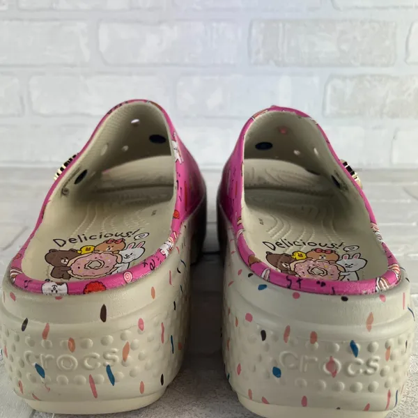 Crocs x Line Friends Stomp Slide Platform Womens 9 Petit Sweets Sandal Unisex M7 - Image 5