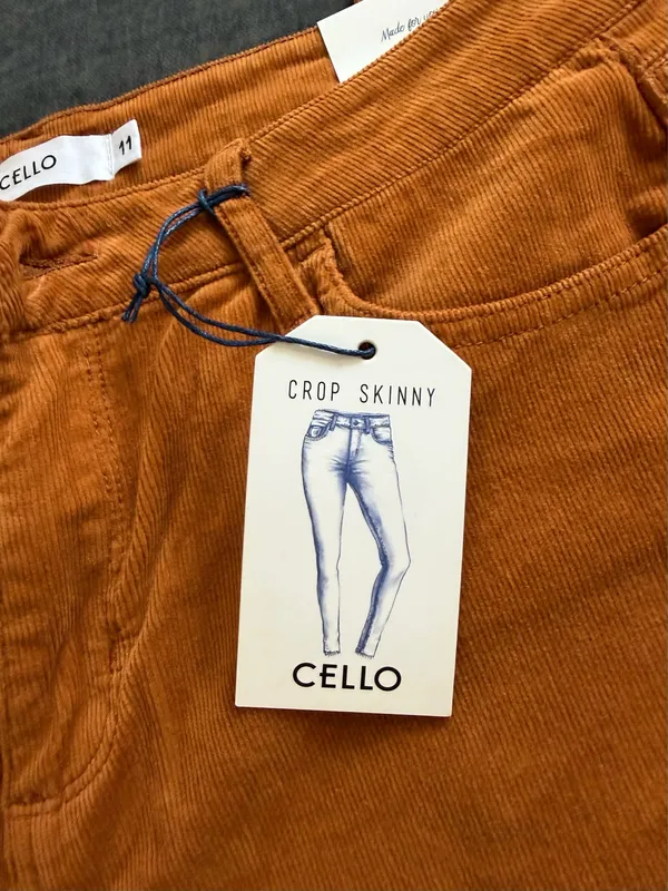 NWT Cello Burnt Orange / Rust Corduroy Pants Size 11 - Image 2