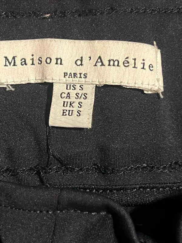Womens small Maison d'Amélie black elastic drawstring trousers/joggers-navy blue - Image 6