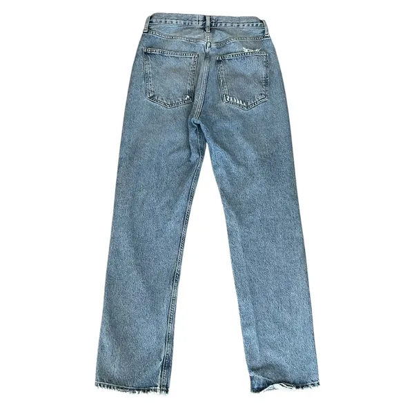 Agolde Women’s 90’s Pinch Waist Lineup Wash Distressed Straight Leg Jeans Sz 27 - Image 7