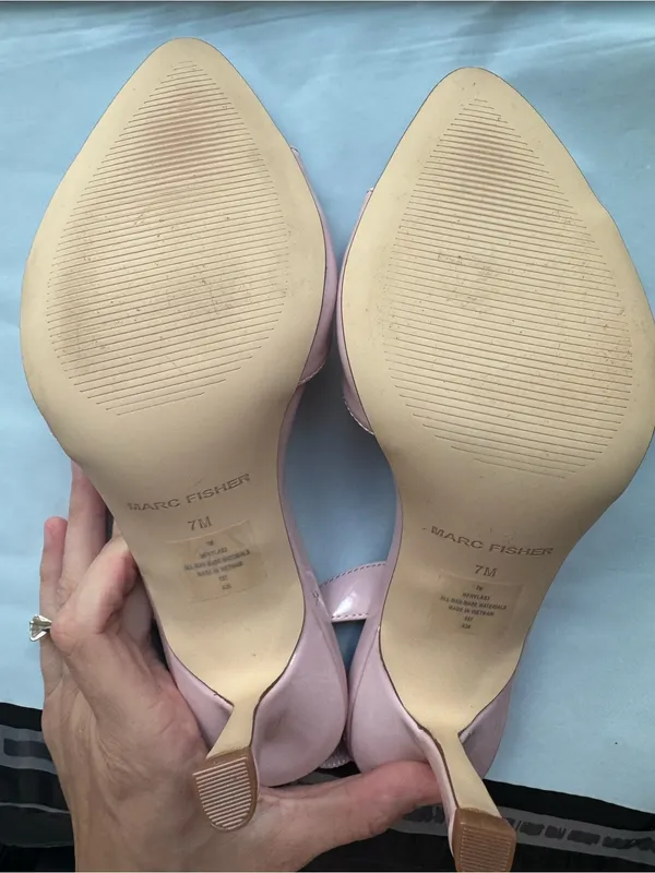 Marc Fisher Nylas Heeled Sandals Light Pink 7M - Image 7