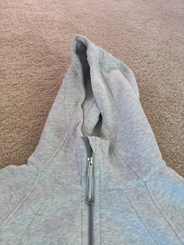 Lululemon Scuba Hoodie Heathered White / Silver - Image 10
