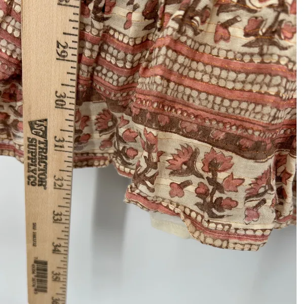 Cleobella Vivian Floral Organic Cotton Mini Blouson Dress Large Boho Cottagecore - Image 9