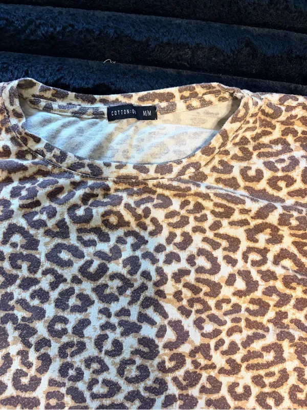 Cotton On Leopard Print Short Sleeve Dress - Brown & Cream - Image 3