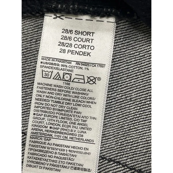 GAP High Rise Stride Fast Stride Black Cuffed Jeans Women’s Size 6 Short - Image 11