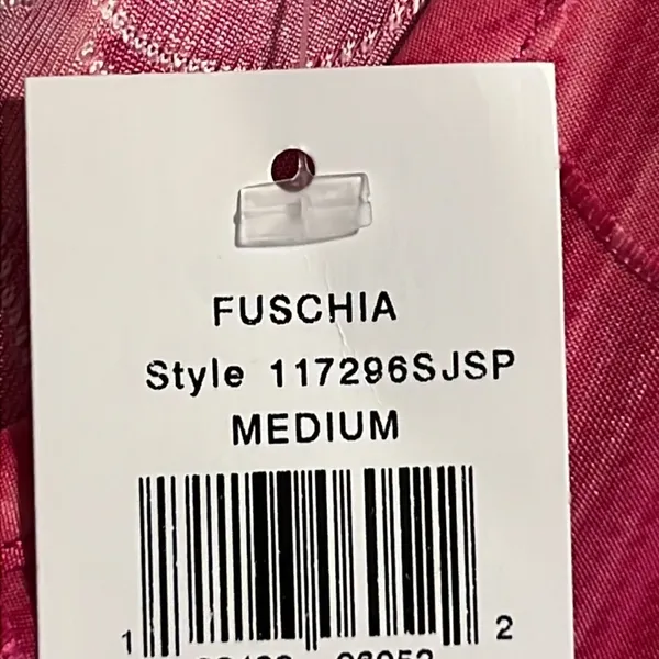 Sami & Jo size medium womens fuchsia short sleeve blouse lightweight stretchy - Image 9