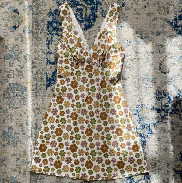 Verge Girl 70s Poolside Bias Cut Mini Dress - Image 3