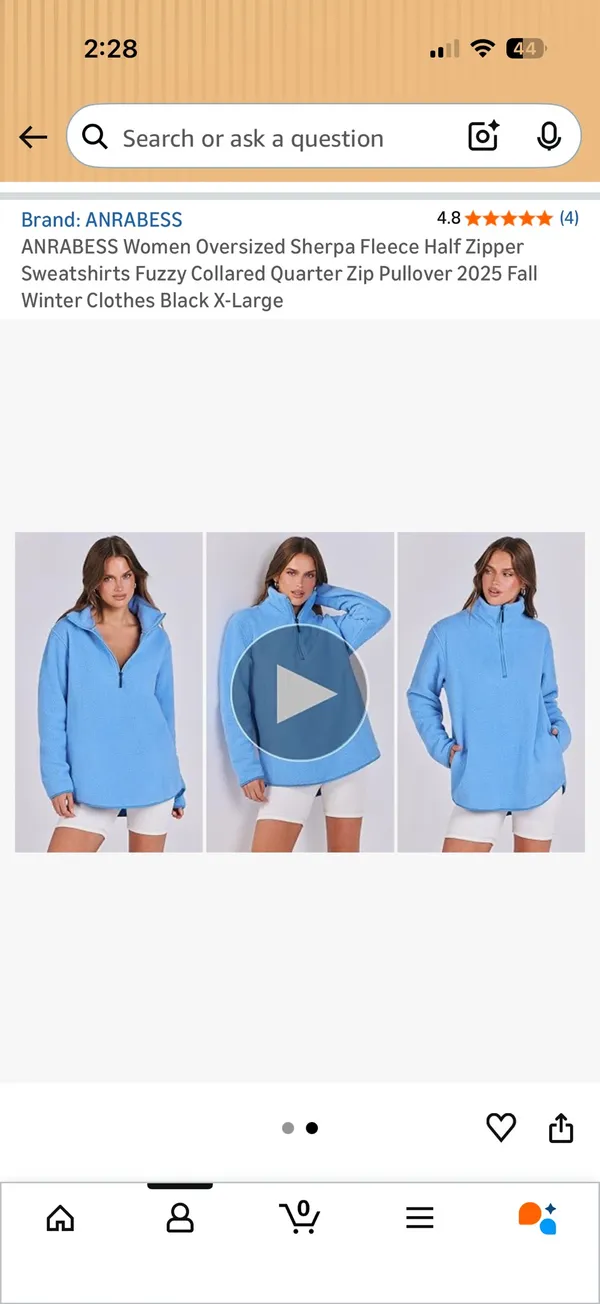 Amazon Sherpa Fleece Sweatshirt - Image 3