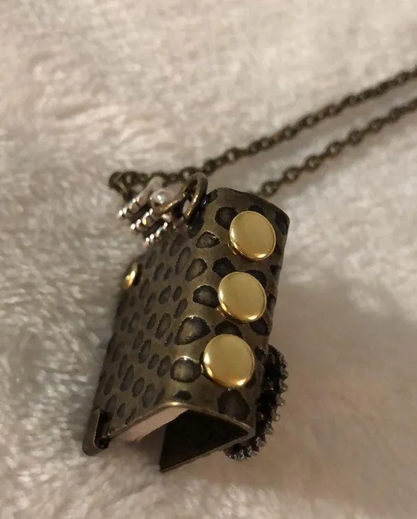 Unique gear medal book necklace, one of the kind - Image 11
