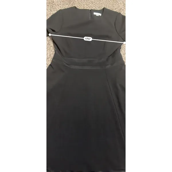 Calvin Klein Womens Black Fit and Flare Dress Mesh Hem Size 10 - Image 6
