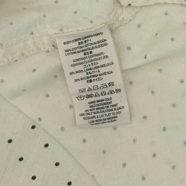 FREE PEOPLE Mixed Media Sage Buttondown Shirt Wool Western Polka Dot‎ Medium - Image 14