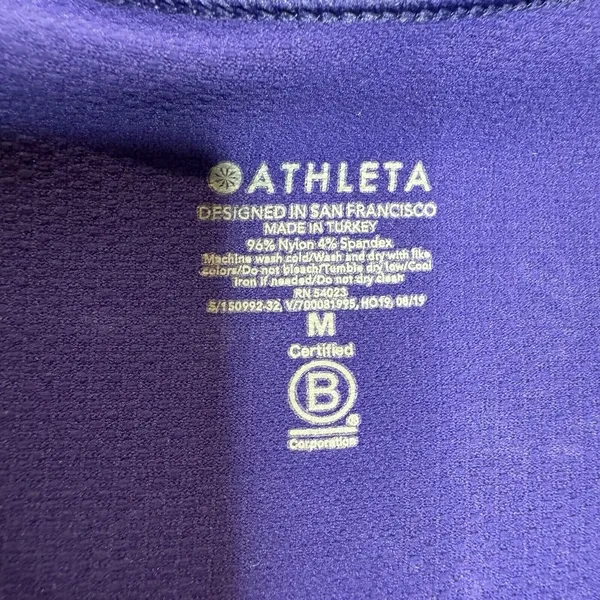 Athleta Running Fitness‎ Fitted Shirt Thumbs Up Purple Womens Size M - Image 6
