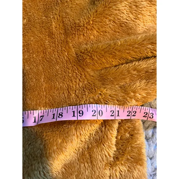 Uniqlo fleece zip up mustard yellow / golden size xl - Image 3