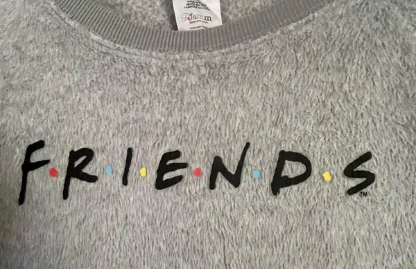 Friends fuzzy gray pajama top Size M - Image 2