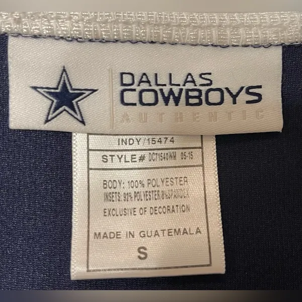 Dallas Cowboys Women's Jersey Small Bling Lace Up Navy Game Day - Image 2