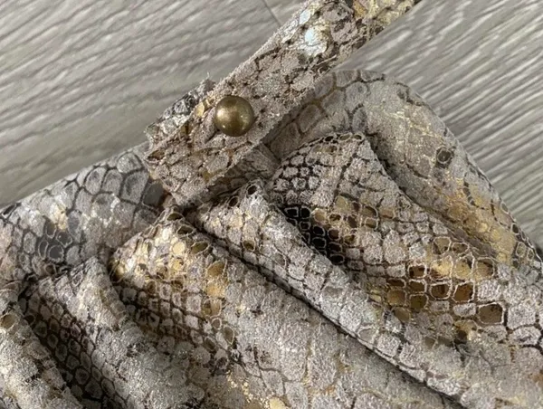 Free People Echo Leather Snake Print Clutch Crossbody Bag - Image 8