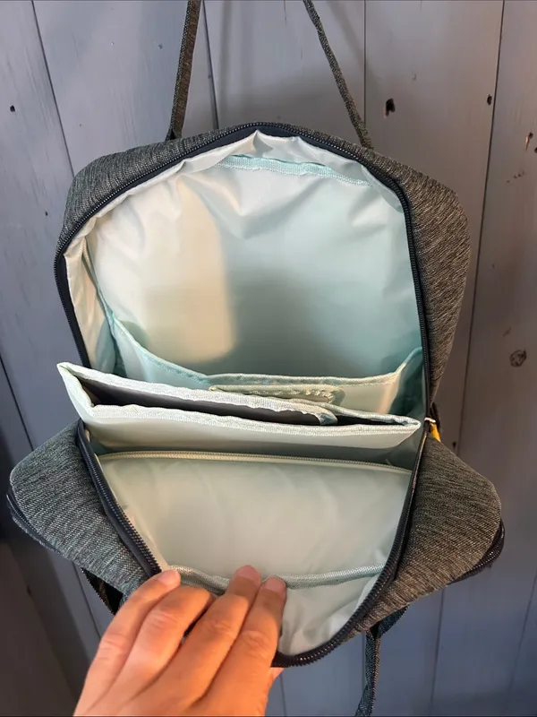 DYPER Women's Gray Baby Bag Backpack with Yellow Accents - New - Image 7