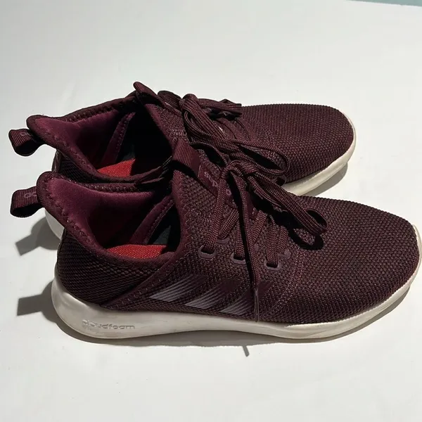 Adidas CLOUDFOAM Burgundy Tennis Shoe Size 6.‎ B60 - Image 5