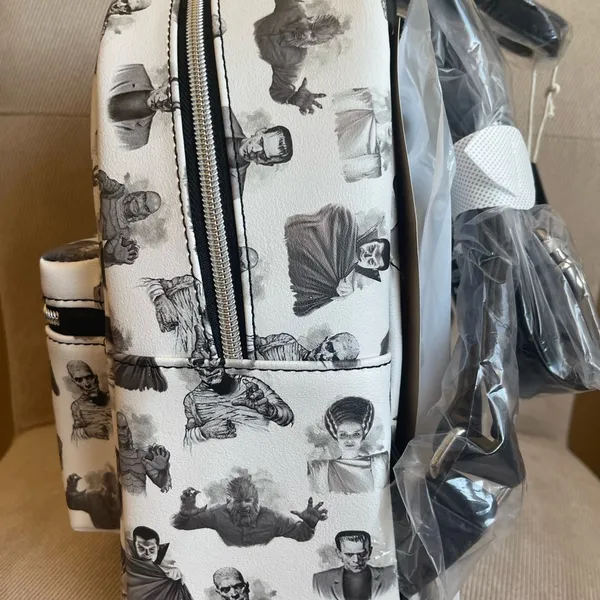 Loungefly Universal Monsters Icons Mini Backpack Frankenstein/Bride, Dracula NWT - Image 7