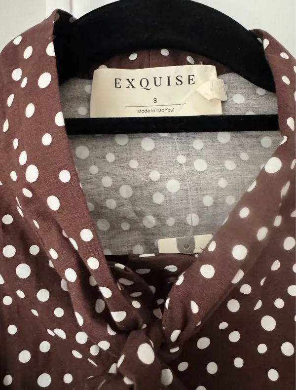 Anthropologie The Tobie Tie-Neck Shirt Dress by Exquise, Size S - Image 12