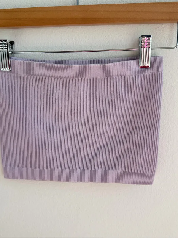 Cotton On Body Lilac Seamless Ribbed Tube Top XS/S - Image 4