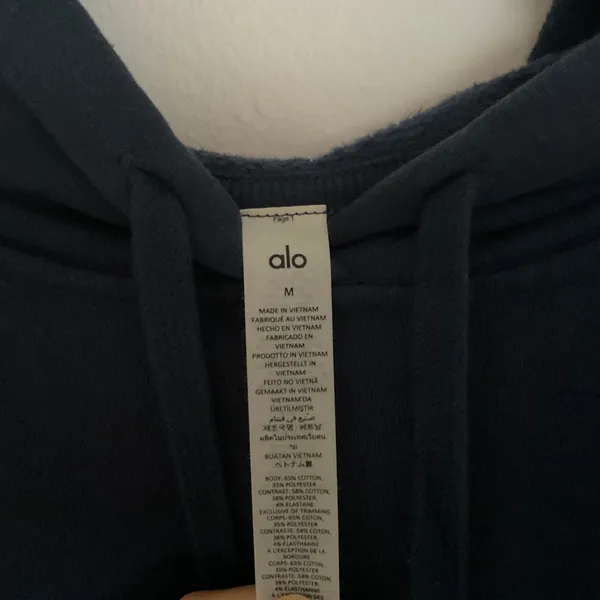 Alo Yoga Accolade Hoodie Navy M - Image 4