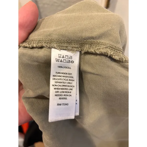 Jones New York Jones & Co Green Khaki Lyocell Elastic Waist Pants Plus Size 1X Lagenlook Earthy - Image 7