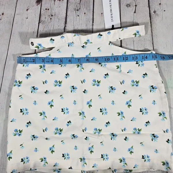 WeWoreWhat Cut Out Skirt Watercolor Ditsy Ivory Multi‎ Floral Mini WWDB94 Size S - Image 8
