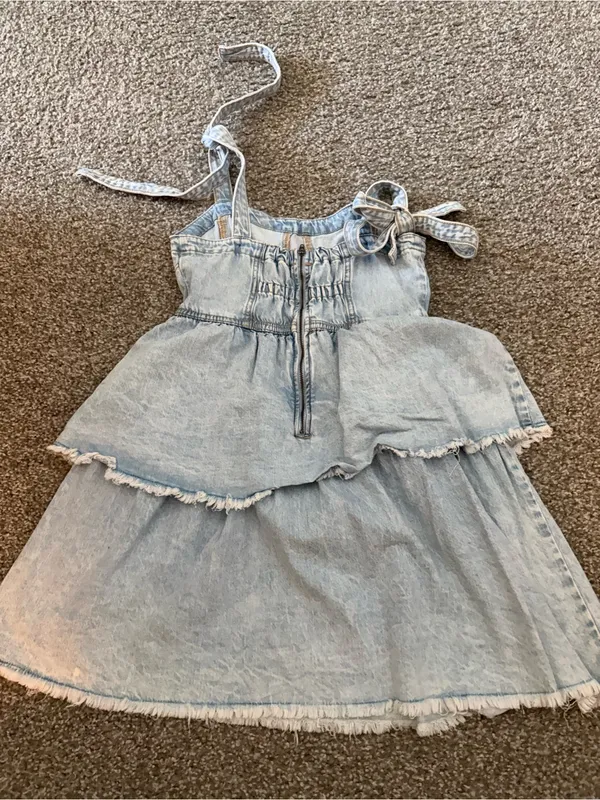 American Eagle Outfitters Light Blue Denim Mini Dress - Image 3