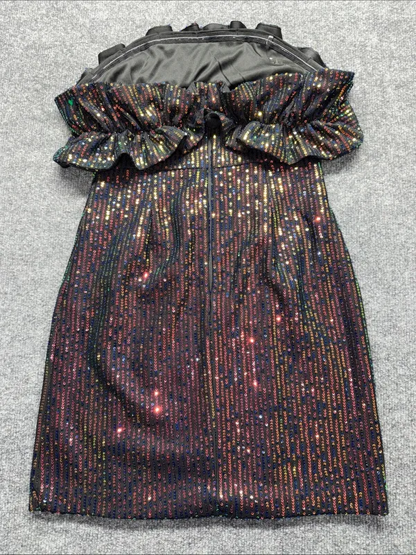 Allison & Kelly Sequin Ruffle Strapless Mini Dress - Image 6