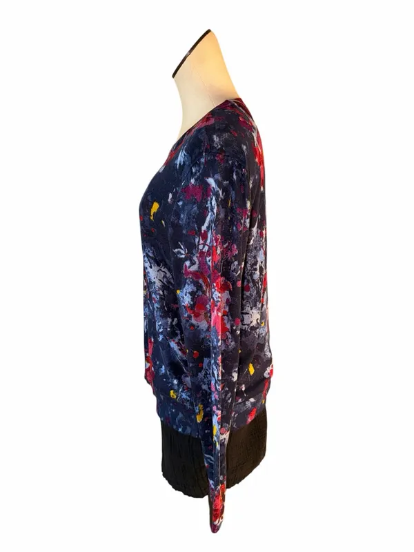 NWT $145 Lauren Ralph Lauren Women's Belting-Print Cotton-Blend Sweater XL - Image 3