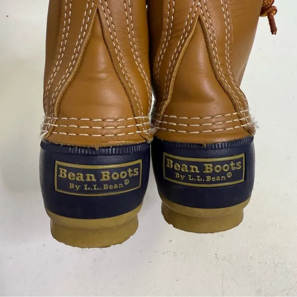 L.L. Bean Bean Boots 6” Brown & Navy Duck Boots Size 6M | Style ID 213883 - Image 6
