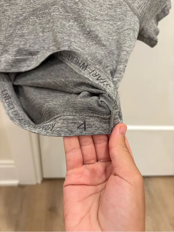 Lululemon Swiftly Tech Short Sleeve 2.0 Grey Top Size 4 - Image 2