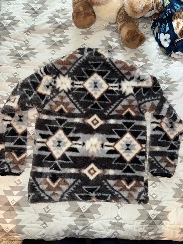 Hooey Fluffy Sherpa Pullover Quarter Zip Multiple - Image 4