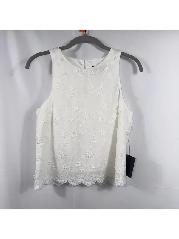 Lulus Pleasant Personality Floral Tank Top White NWT XS - Image 4