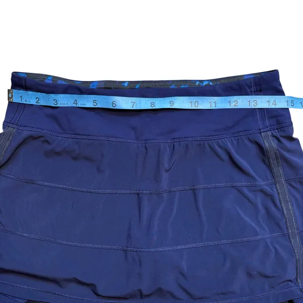 Lululemon‎ Pace Setter Skirt Blue Pleated Running Tennis Skort Women Size 6 - Image 5