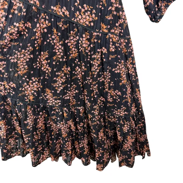 Ulla Johnson Joan Midi Dress Size 8‎ Floral Smocked Tiered Boho Cottage Romantic - Image 4