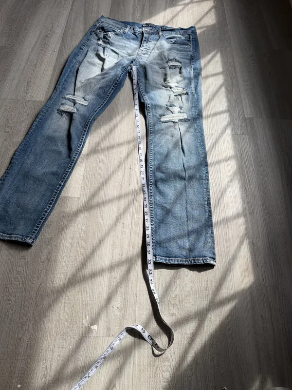 BKE Jake Straight Jeans Men’s Size 38x34 Distressed Denim - Image 6