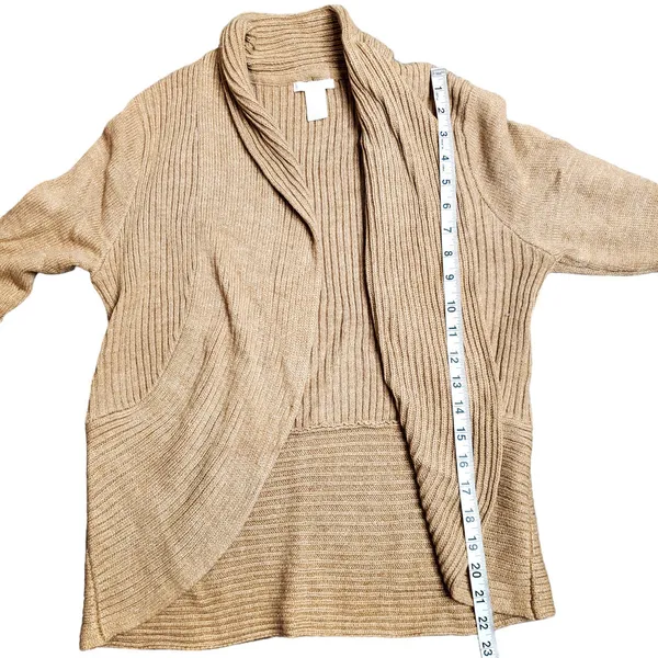 H&M Brown Open Front‎ Knit Cardigan - Image 5