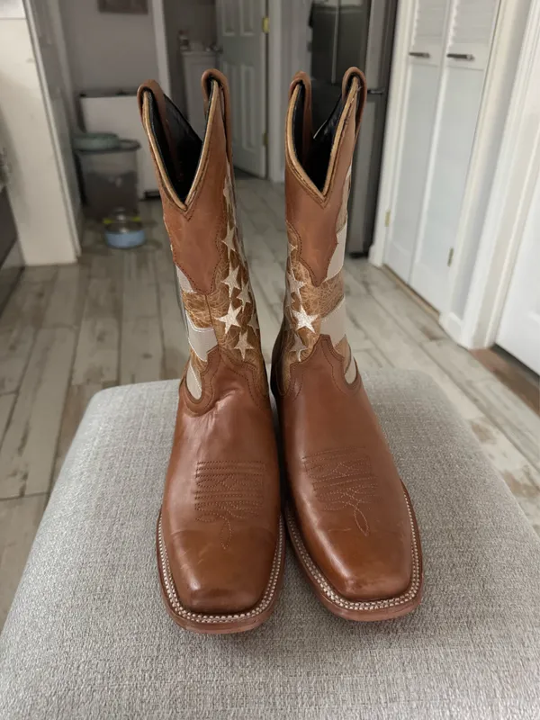 JB Dillon American flag cowboy boots  - Image 2