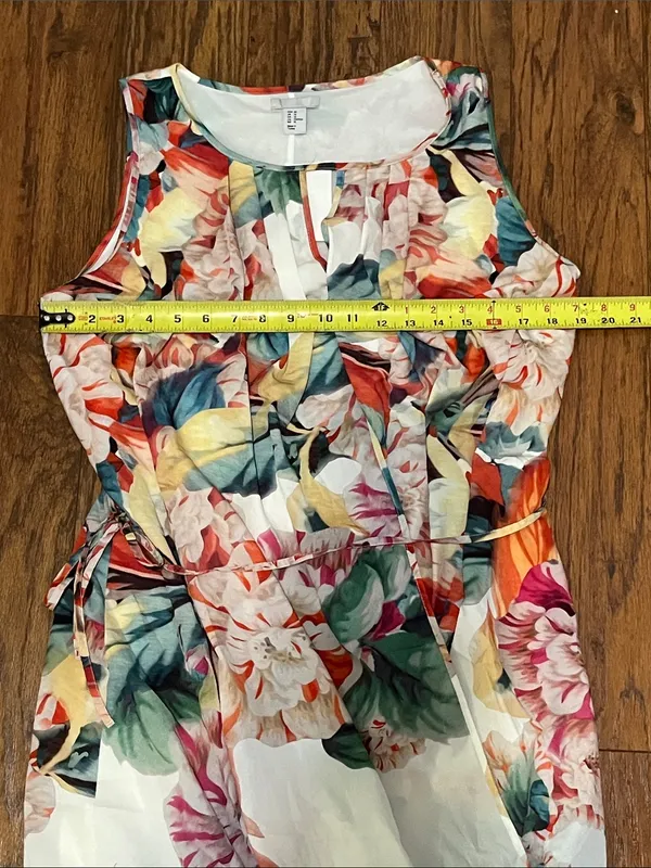 NEW! Floral Multicolor Sleeveless Wrap Dress bubble skirt - Image 13