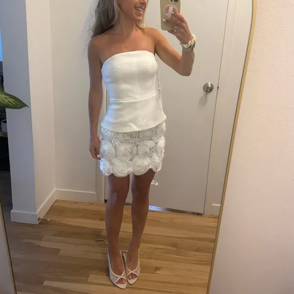 ELLIATT Selena Mini Dress in Ivory - Image 2