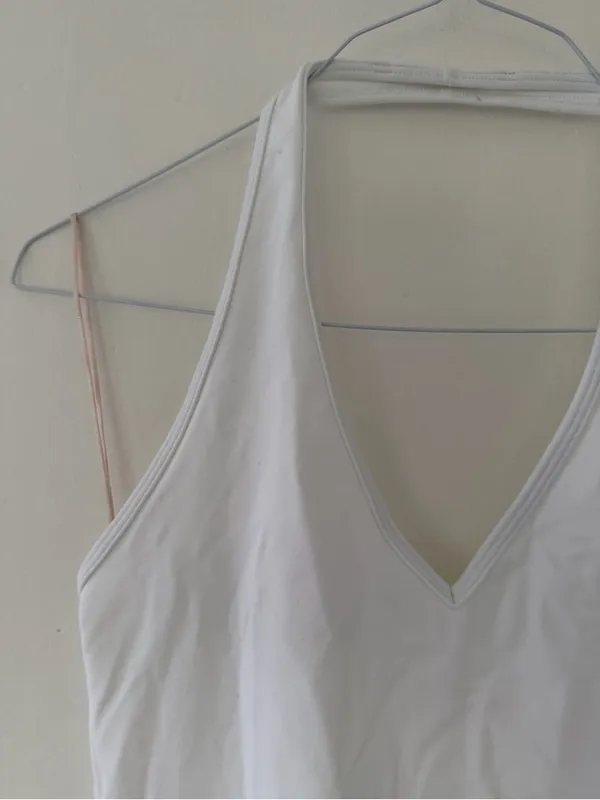 Aritzia Wilfred Free LIFE Whistle Dress in White Size Large Preppy Tennis Prep - Image 7