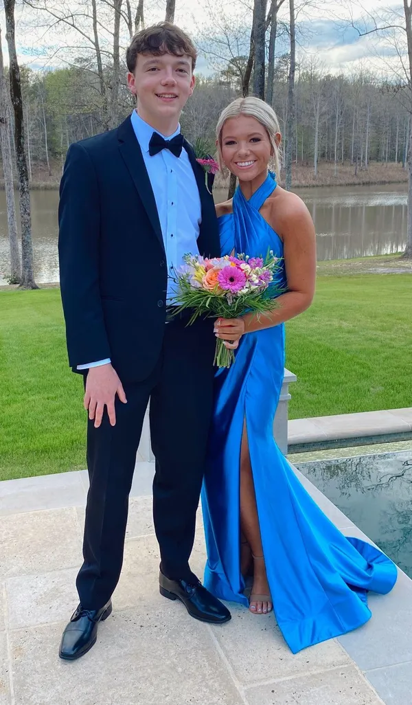 Sherri Hill Blue Prom Dress - Image 4