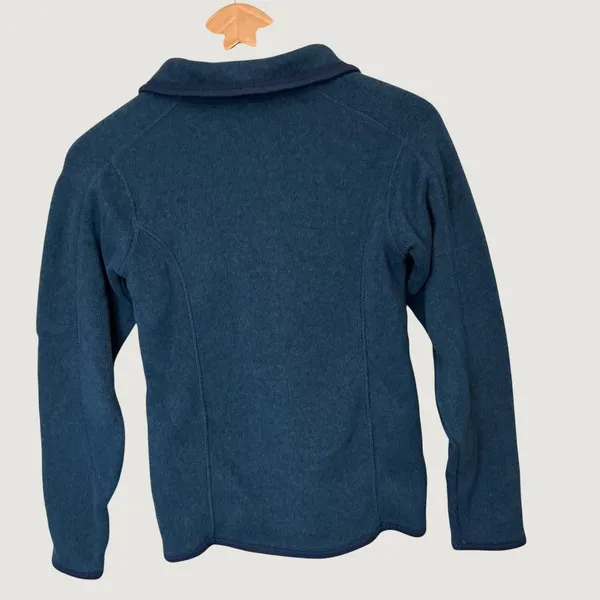 Patagonia Better Sweater 1/4 Zip Fleece Pullover Teal Blue Heather Womens XS - Image 3