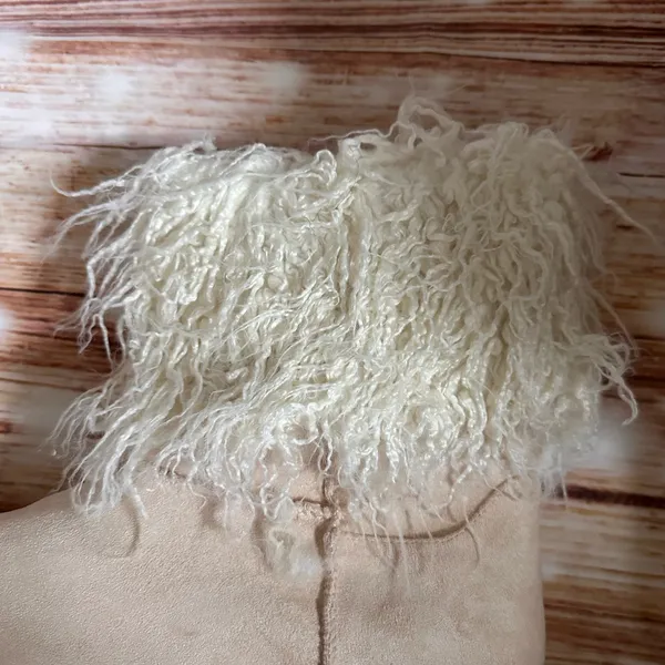 PRETTYLITTLETHING Cream Faux Suede Contrast Faux Fur Ankle Boots NWT - Image 6