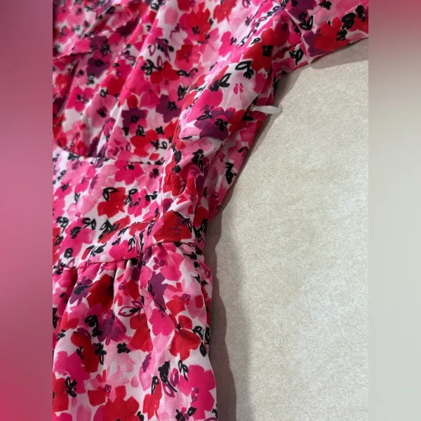Zexxxy Women's Floral Pink Long Sleeves Ruffle Dress Size XL NWT - Image 11