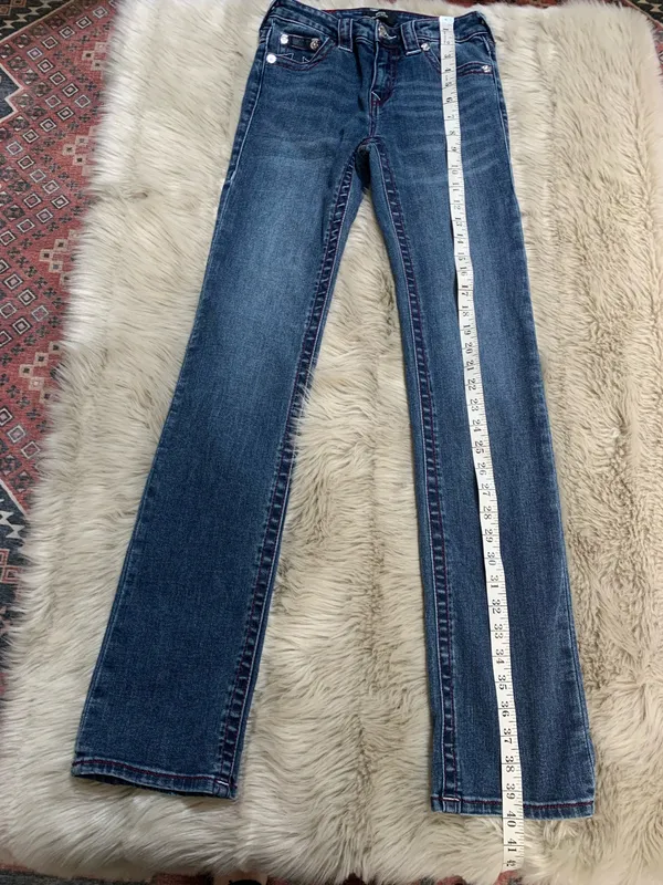 True Religion Womens Billie Mid Rise Straight Jeans 24 - Image 5