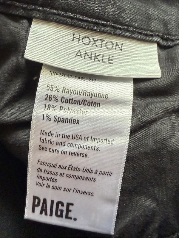 Paige Hoxton Ankle Jeans in Magical Night Black Skinny Jeans Size 26 - Image 7
