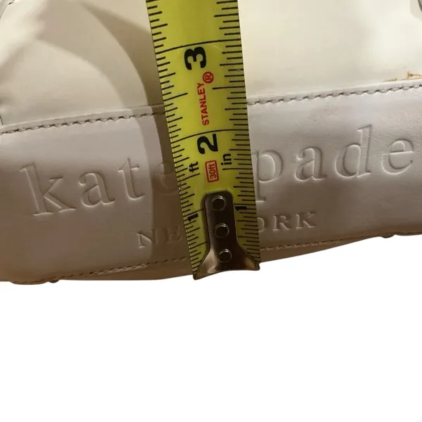 Kate Spade New York white and brown trim small nylon Tote handbag - Image 12